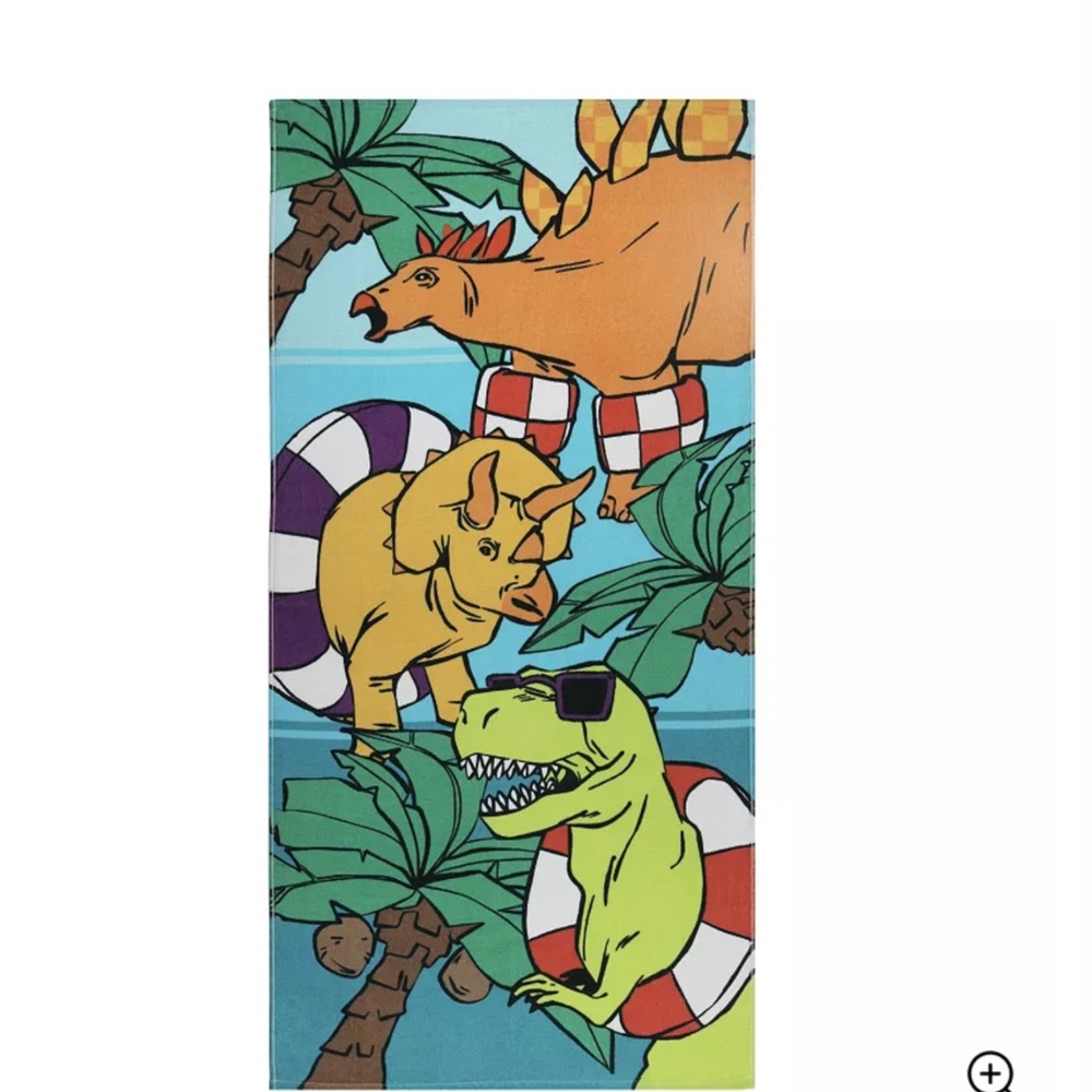 The Big One Kids dinosaur cotton quick dry beach towel.  NWT